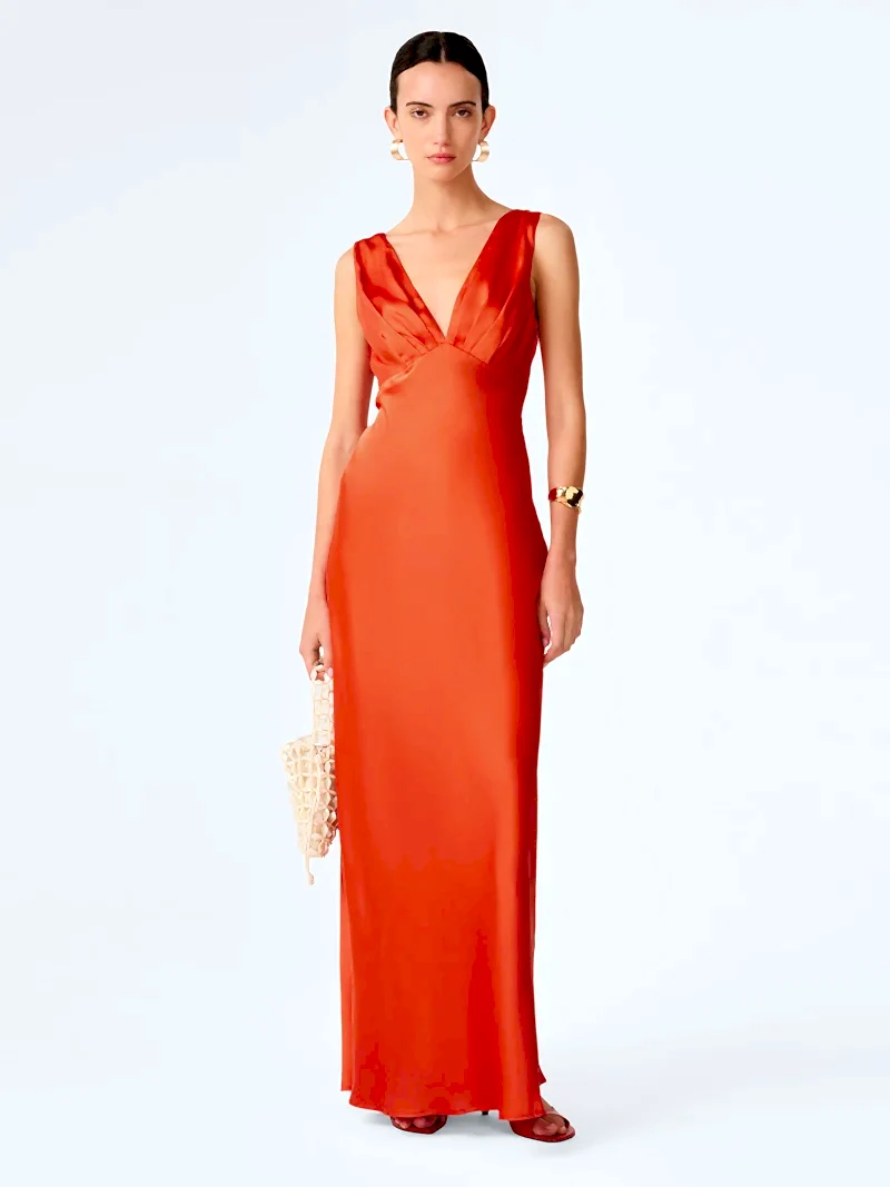 Casey Dress in Burnt Orange