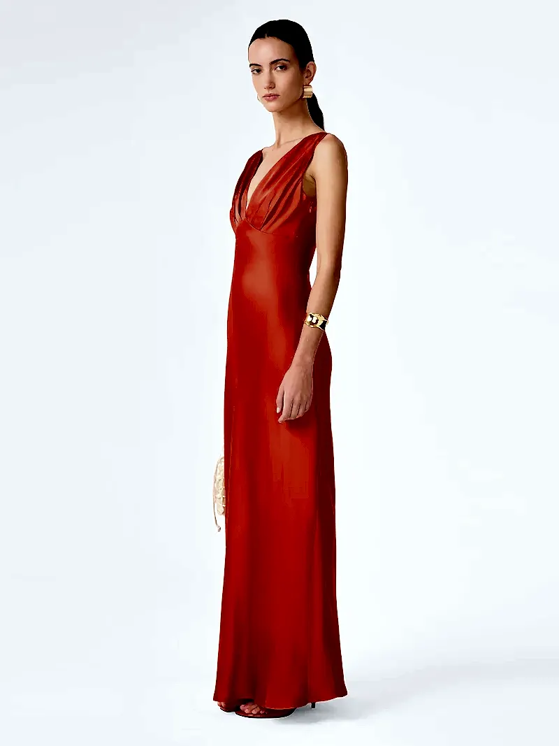 Casey Dress in Burnt Orange