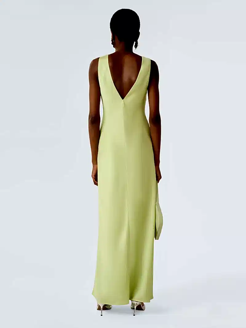 Casey Dress in Shaddow Lime
