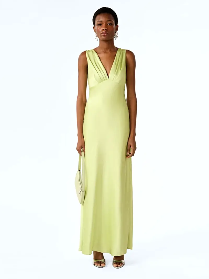 Casey Dress in Shaddow Lime