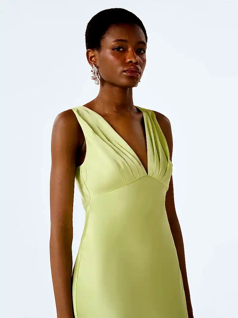 Casey Dress in Shaddow Lime