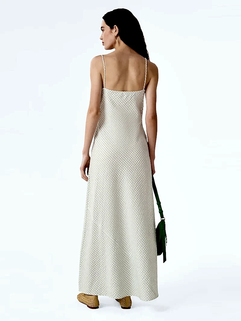 Cecile Dress in Mint and White Gingham