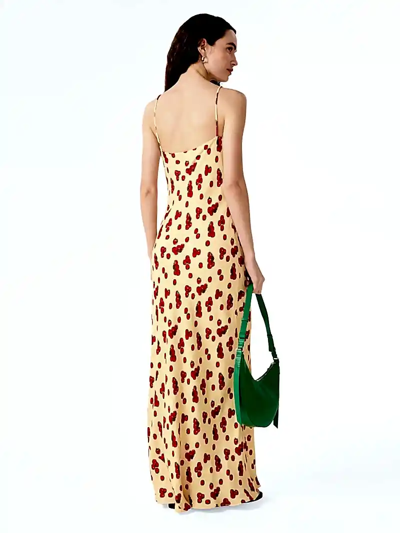 Cecile Dress in Tomato Print