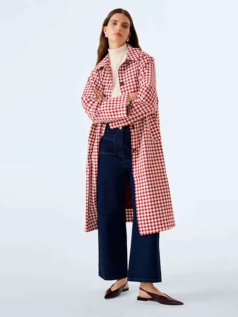 Charleston Trench in Red and Cream