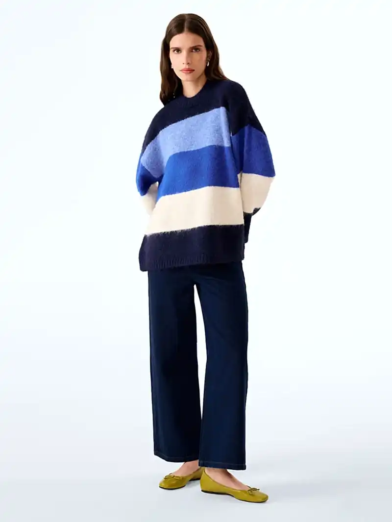 Constance Jumper in Navy and Cream