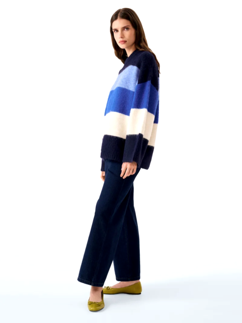 Constance Jumper in Navy and Cream