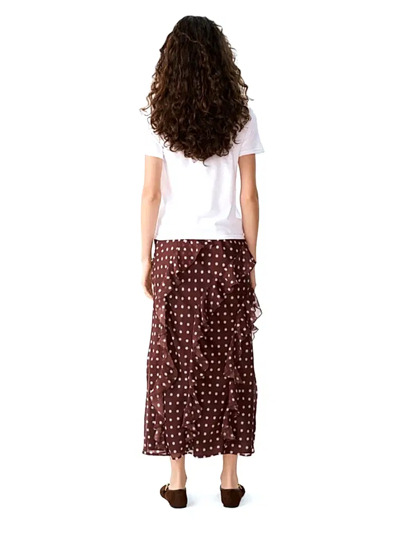 Darline Skirt in Brown Starburst Print