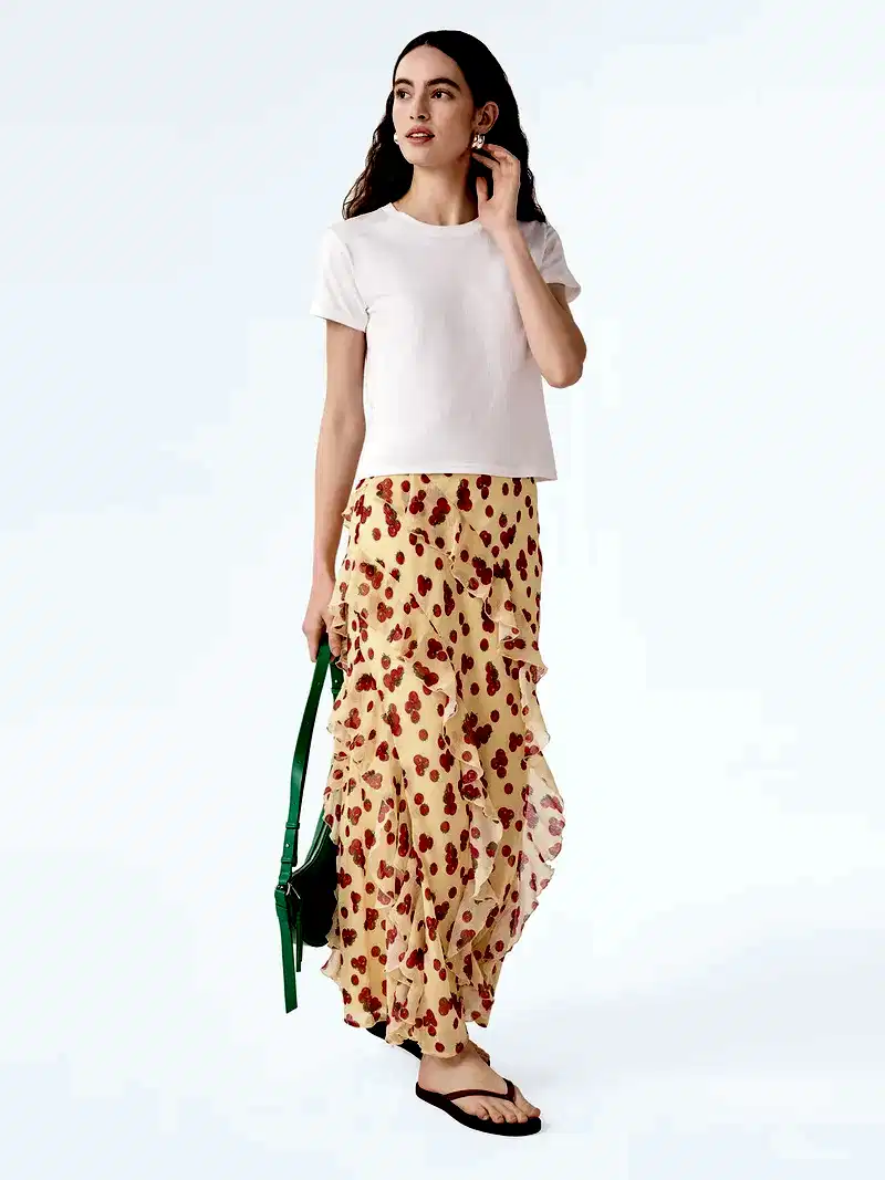 Darline Skirt in Tomato Print