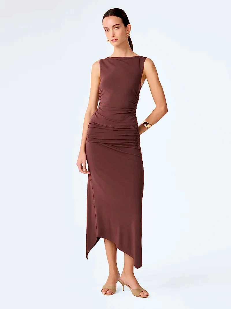 Delia Top in Brown