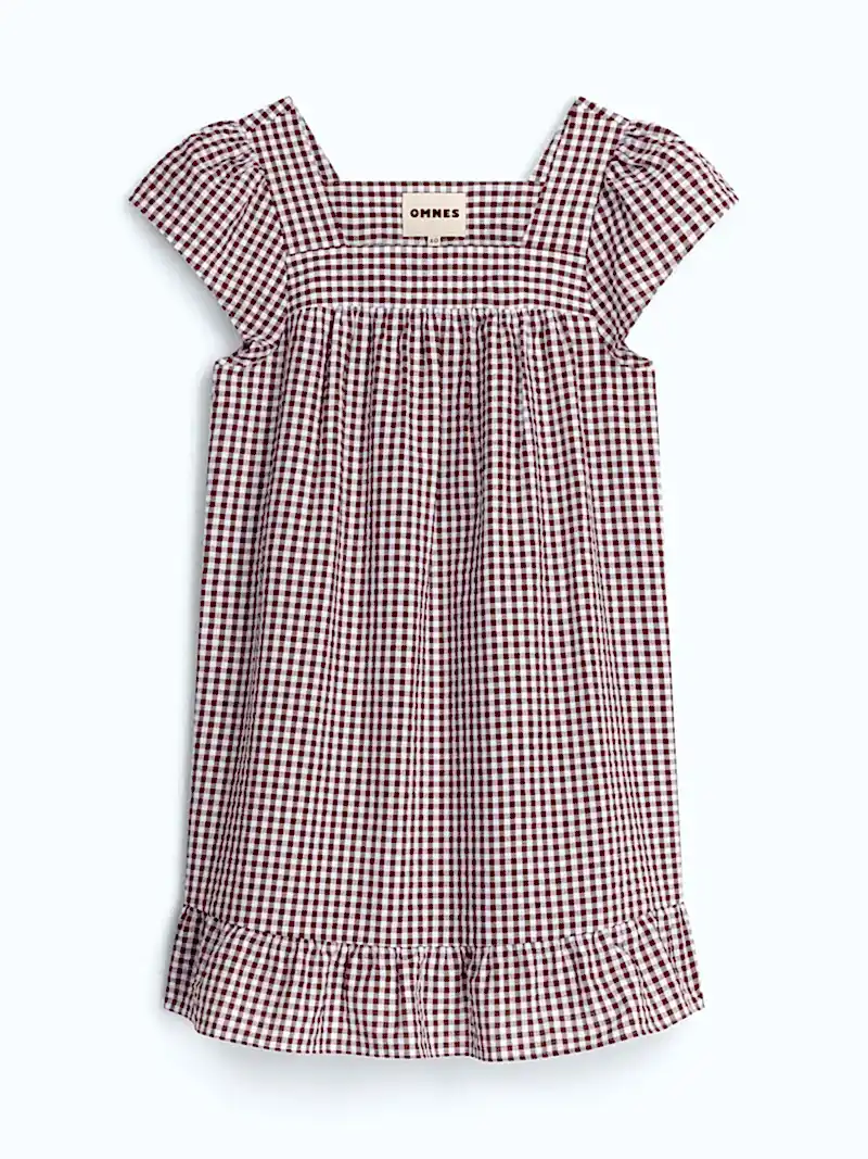Delphine Dress in Choclate/Cream Gingham