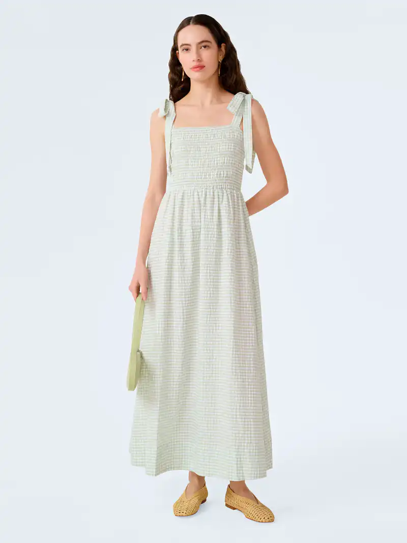 Dixie Dress in Mint and White Gingham