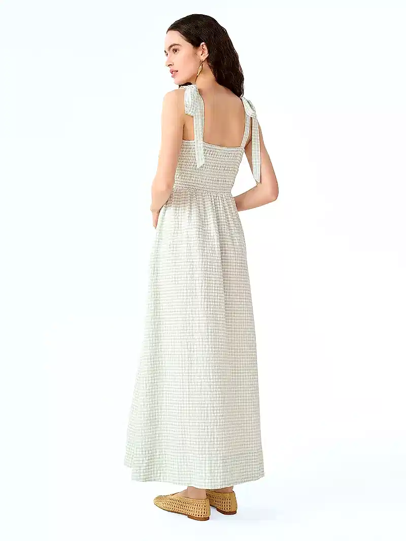 Dixie Dress in Mint and White Gingham