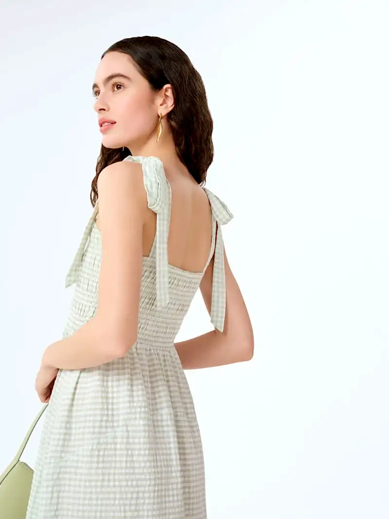 Dixie Dress in Mint and White Gingham