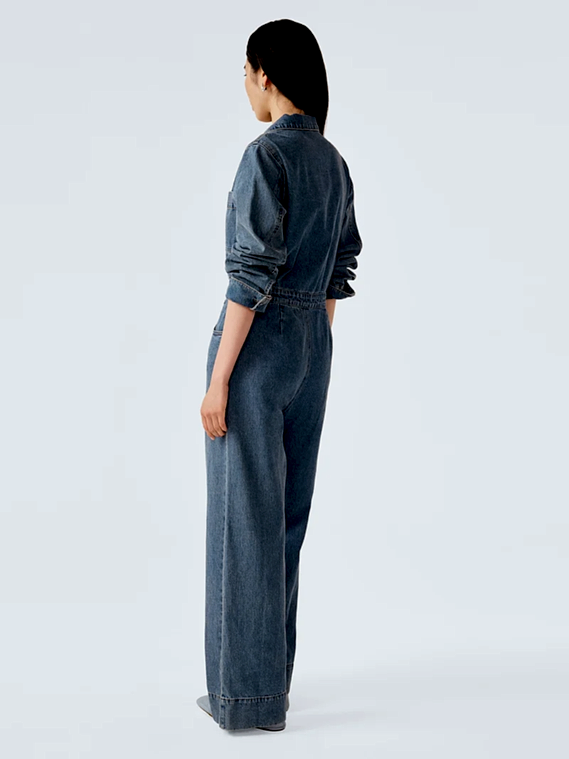 Diya Jumpsuit in Light Wash