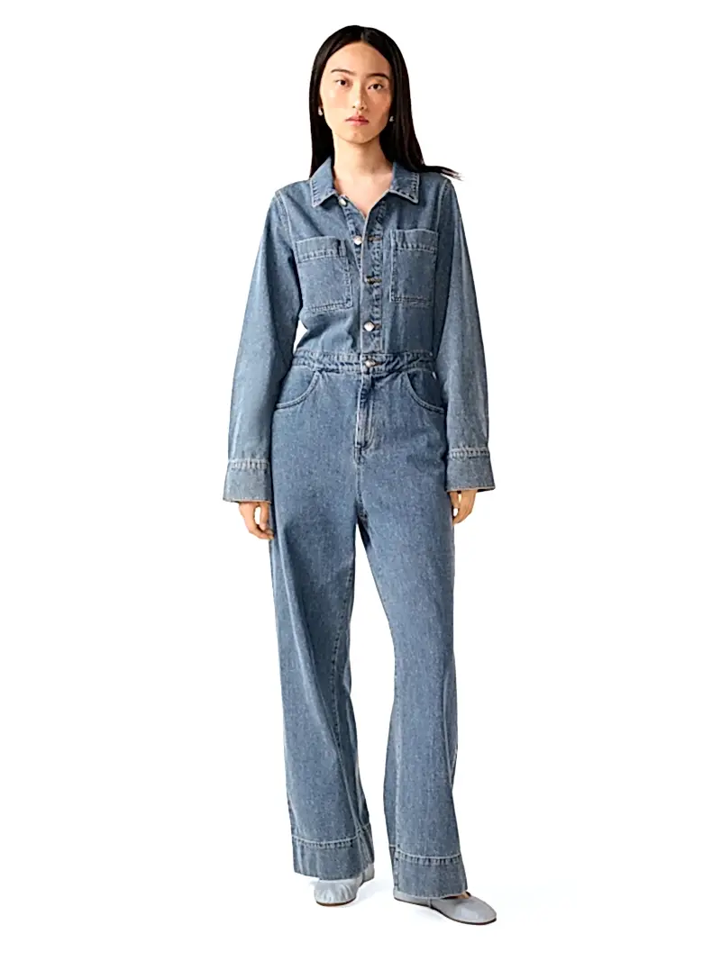 Diya Jumpsuit in Light Wash