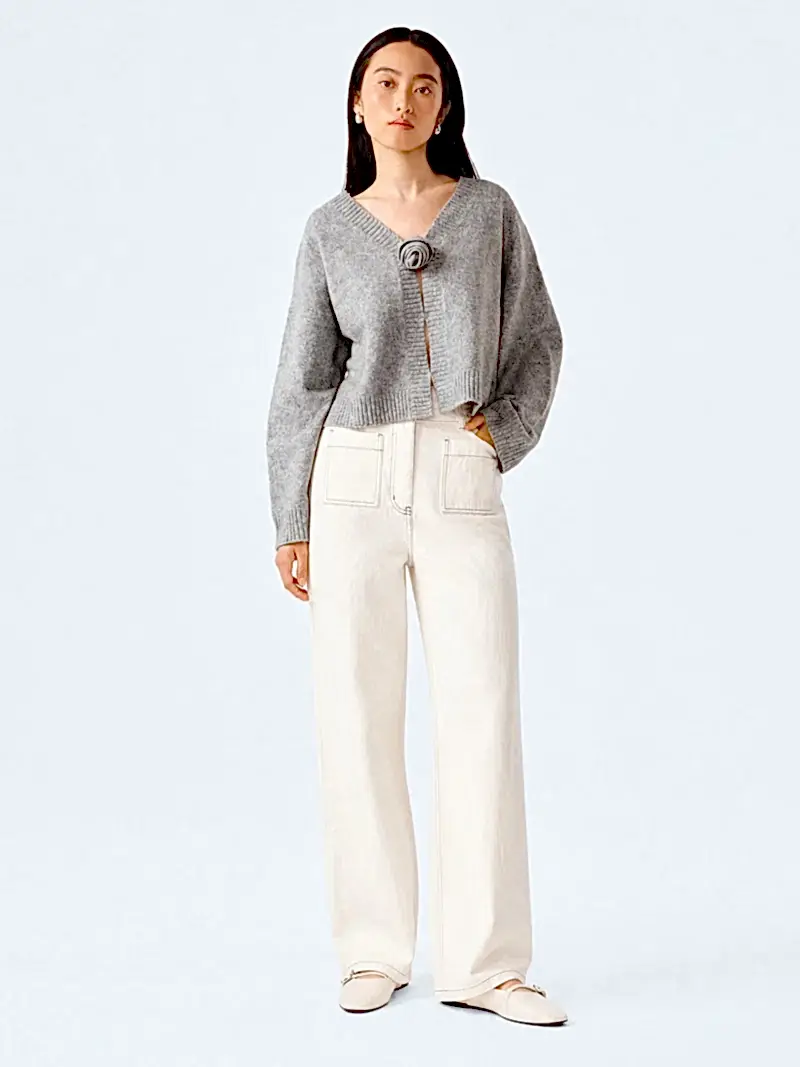 Dylan Cardigan in Grey Marl