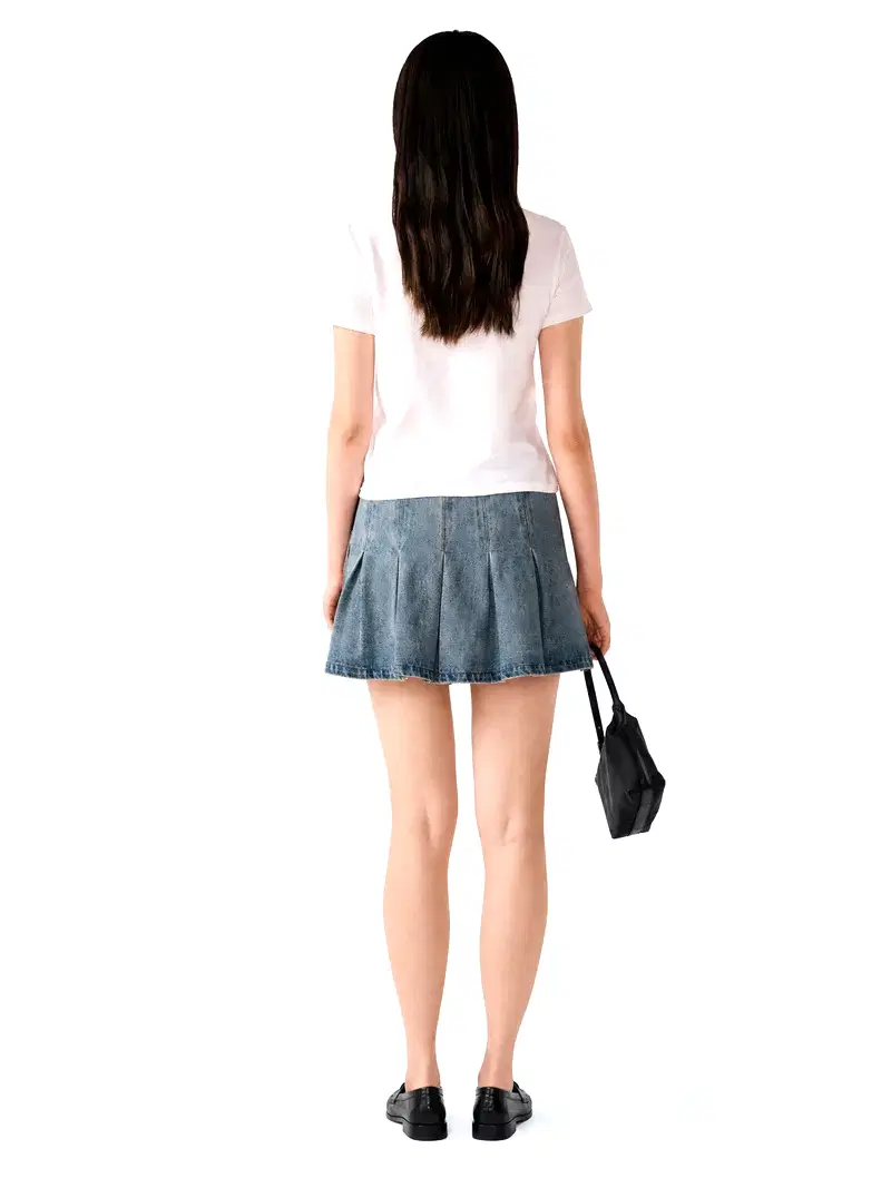 Echo Skirt in Light Wash