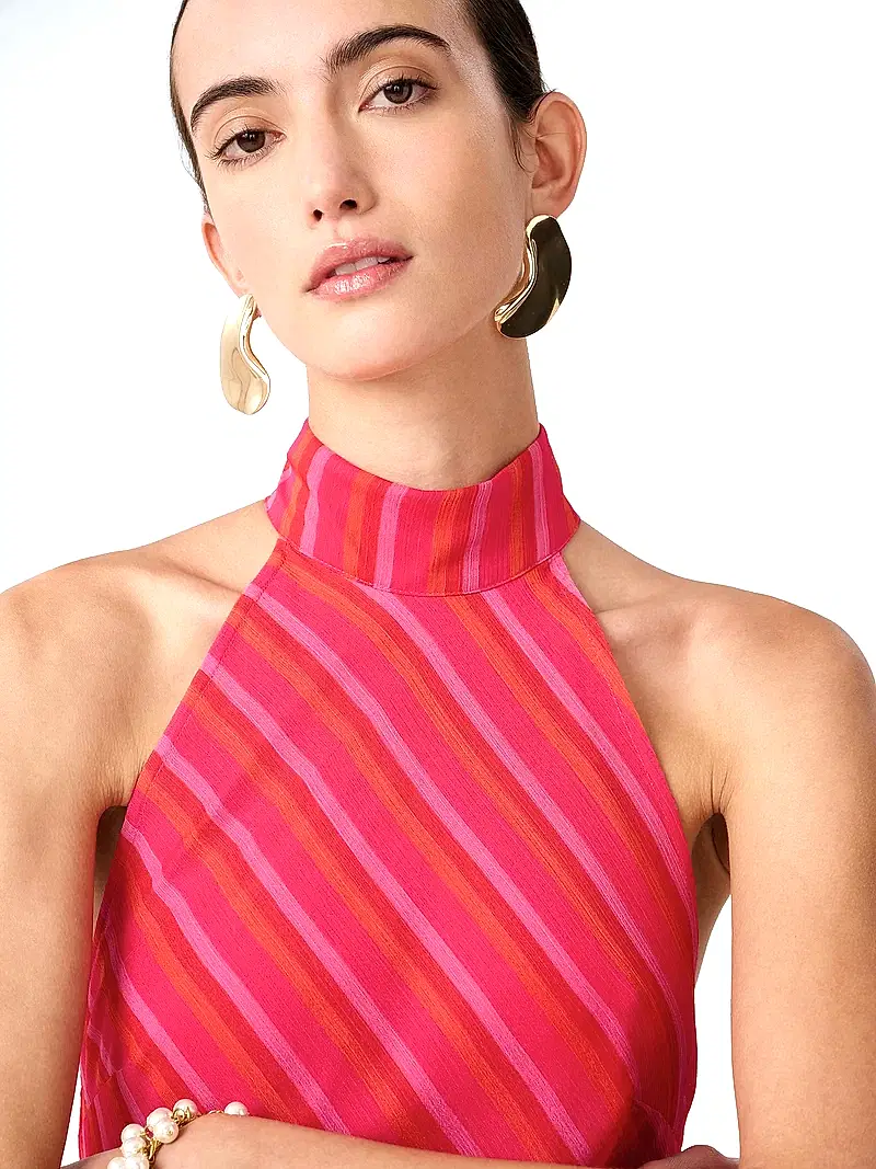 Elsie Dress in Pink and Orange
