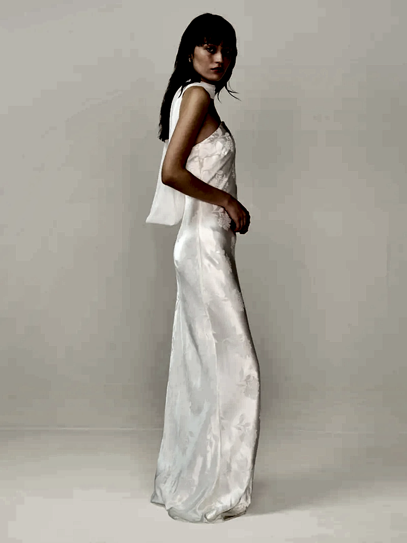 Faith Jacquard Dress in Ivory