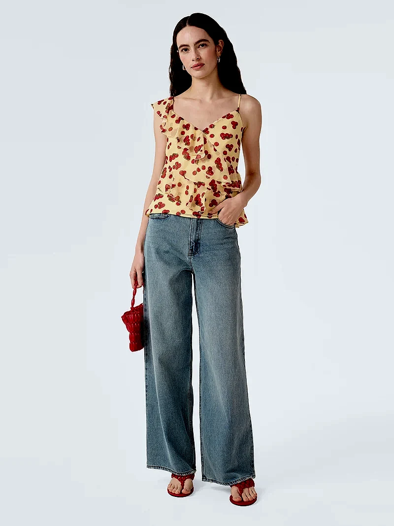 Francie Top in Tomato Print