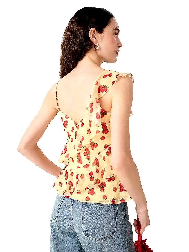 Francie Top in Tomato Print