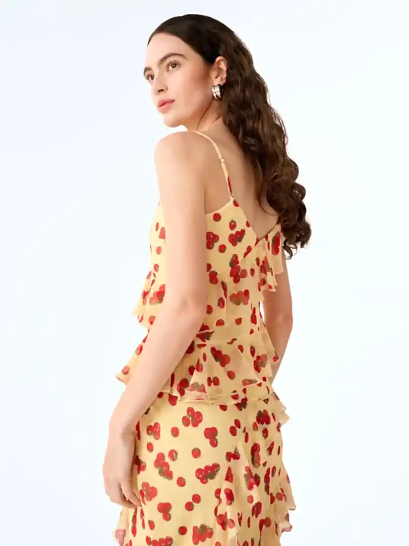 Francie Top in Tomato Print