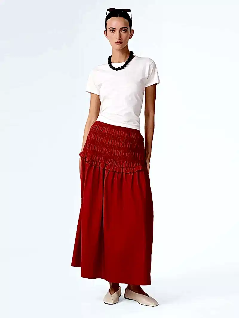 Haley Skirt in Barbados Cherry