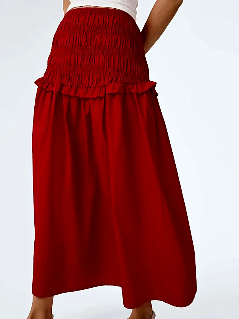 Haley Skirt in Barbados Cherry
