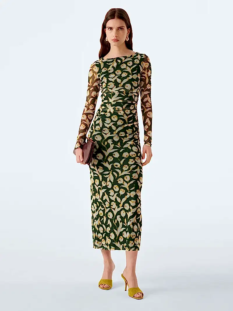 Hollis Dress in Blurred Tulip Print