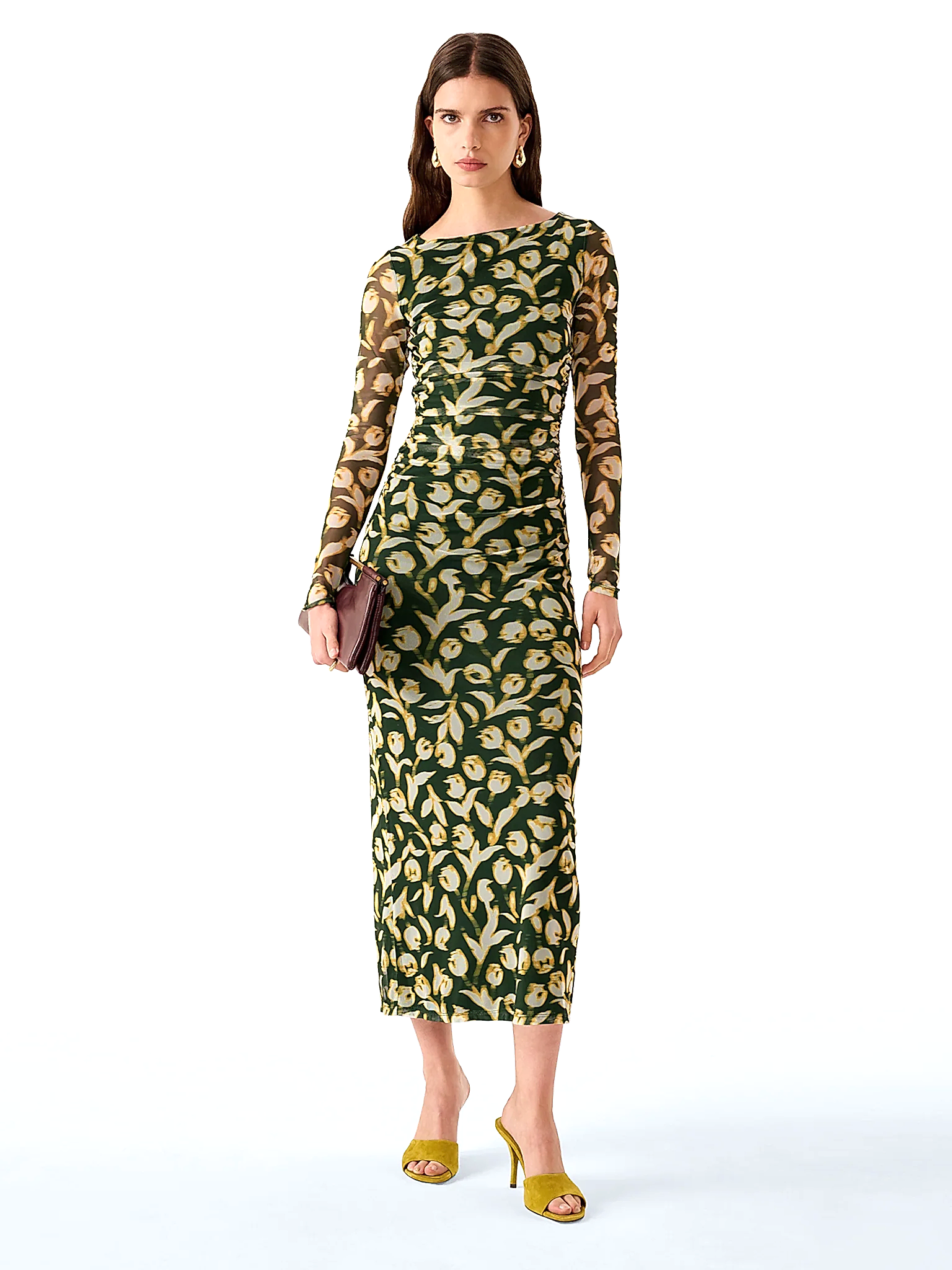 Hollis Dress in Blurred Tulip Print