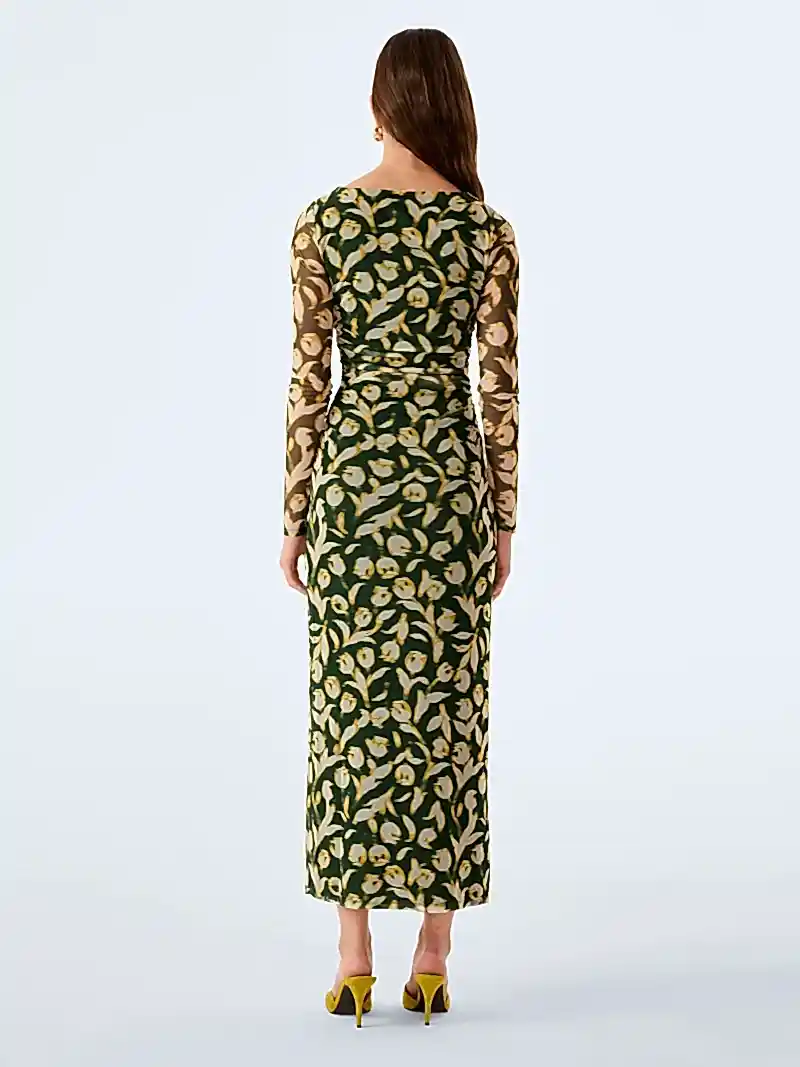 Hollis Dress in Blurred Tulip Print