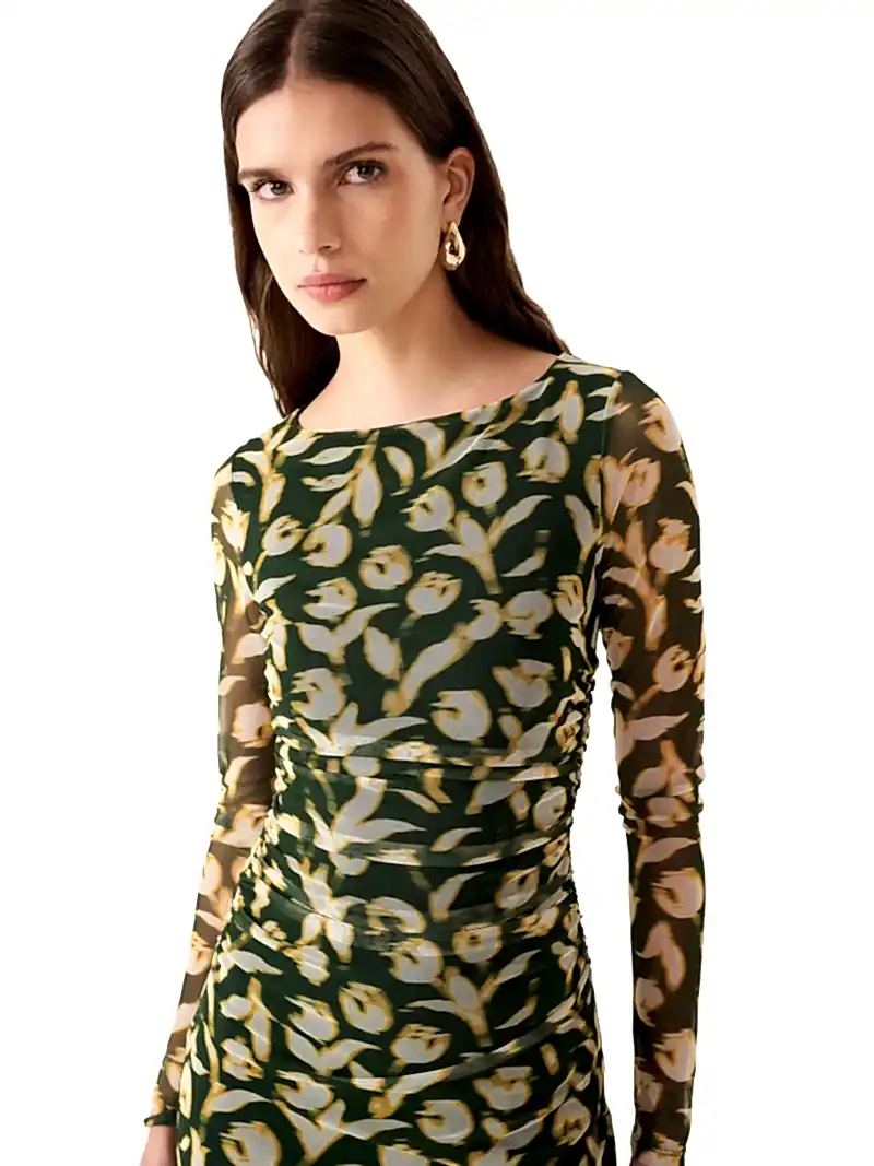 Hollis Dress in Blurred Tulip Print