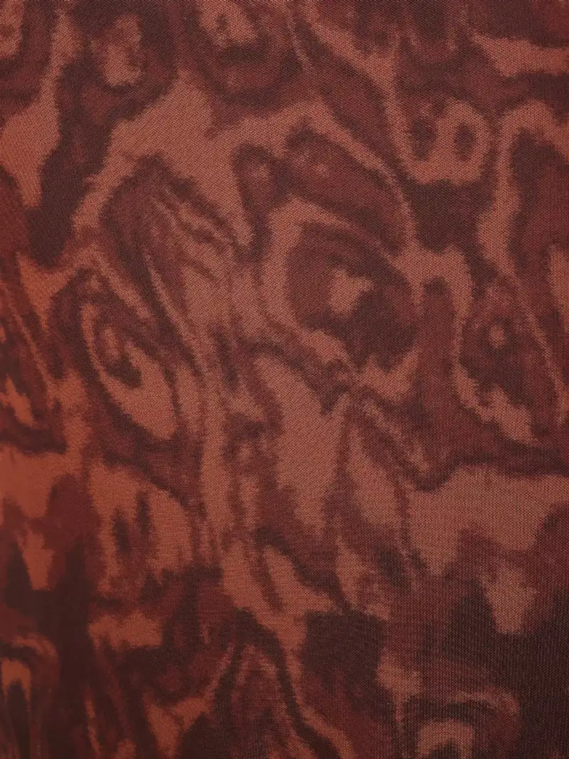 Hollis Dress in Woodgrain Print