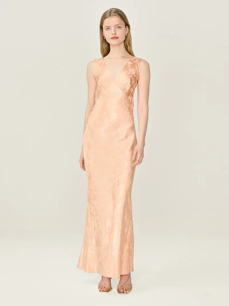 Iris Jacquard Dress in Prairie Sunset