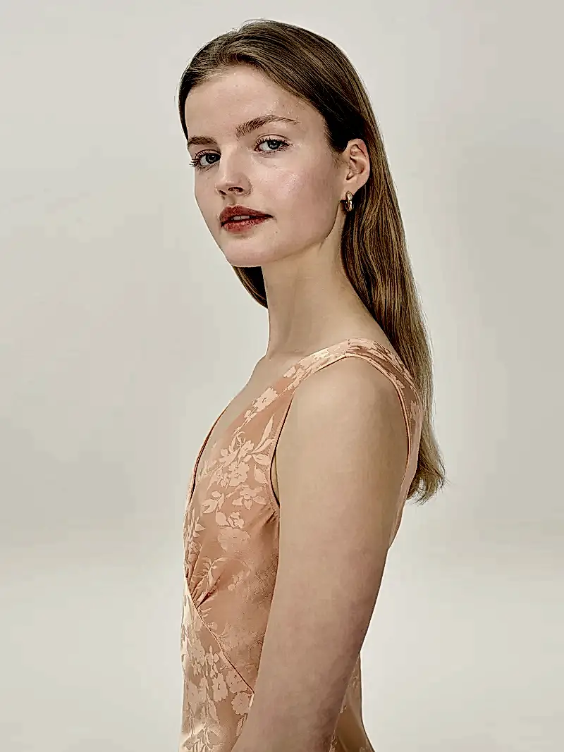 Iris Jacquard Dress in Prairie Sunset