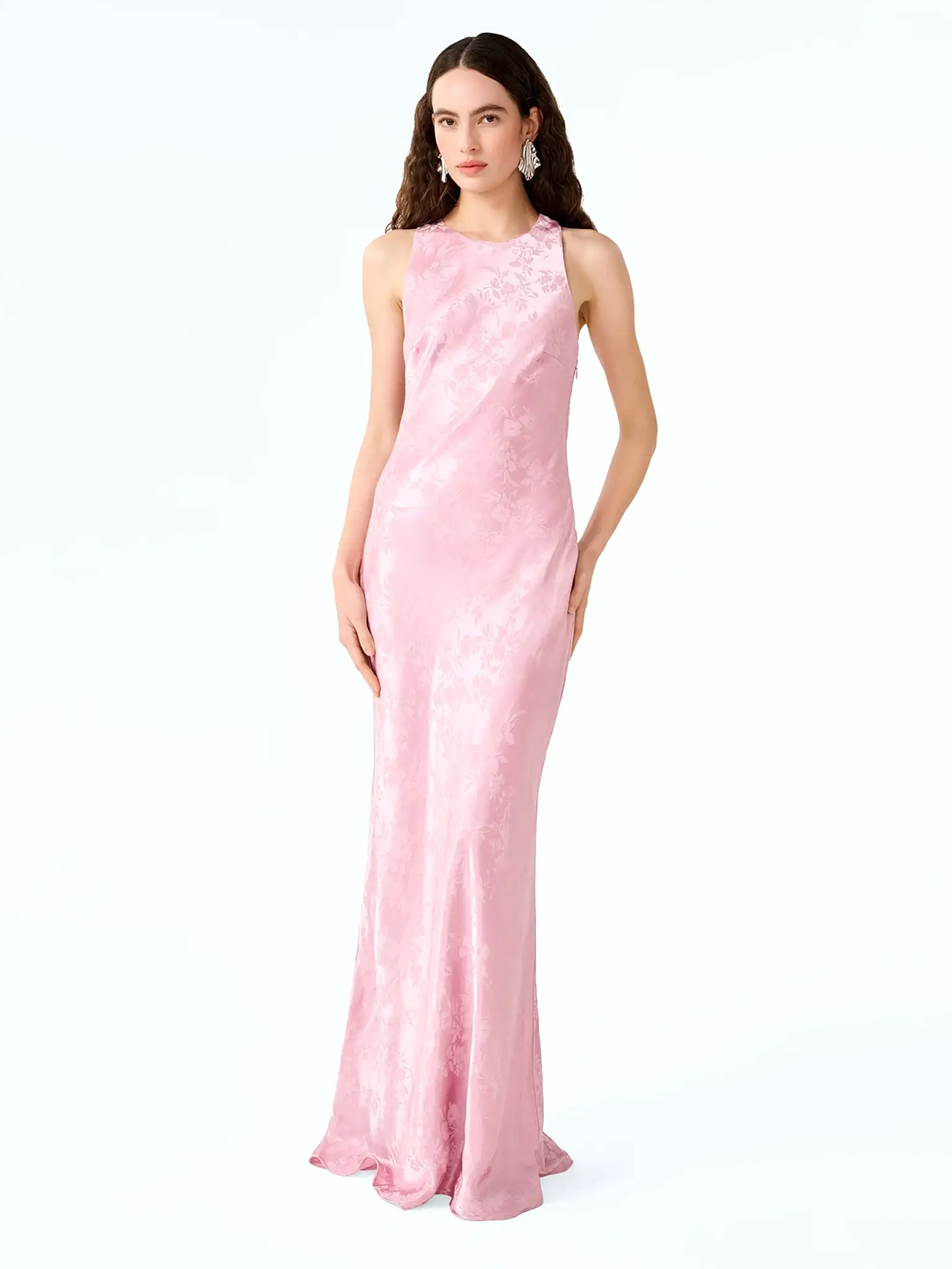 Jai Jacquard Dress in Bleached Mauve