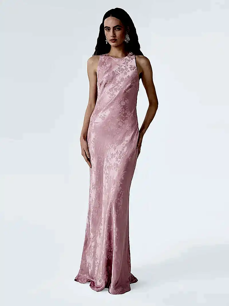 Jai Jacquard Dress in Bleached Mauve
