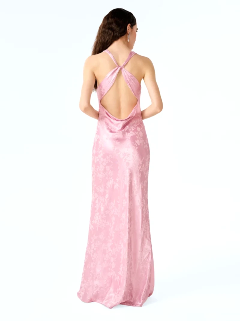 Jai Jacquard Dress in Bleached Mauve