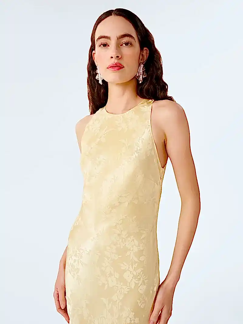 Jai Jacquard Dress in Double Cream