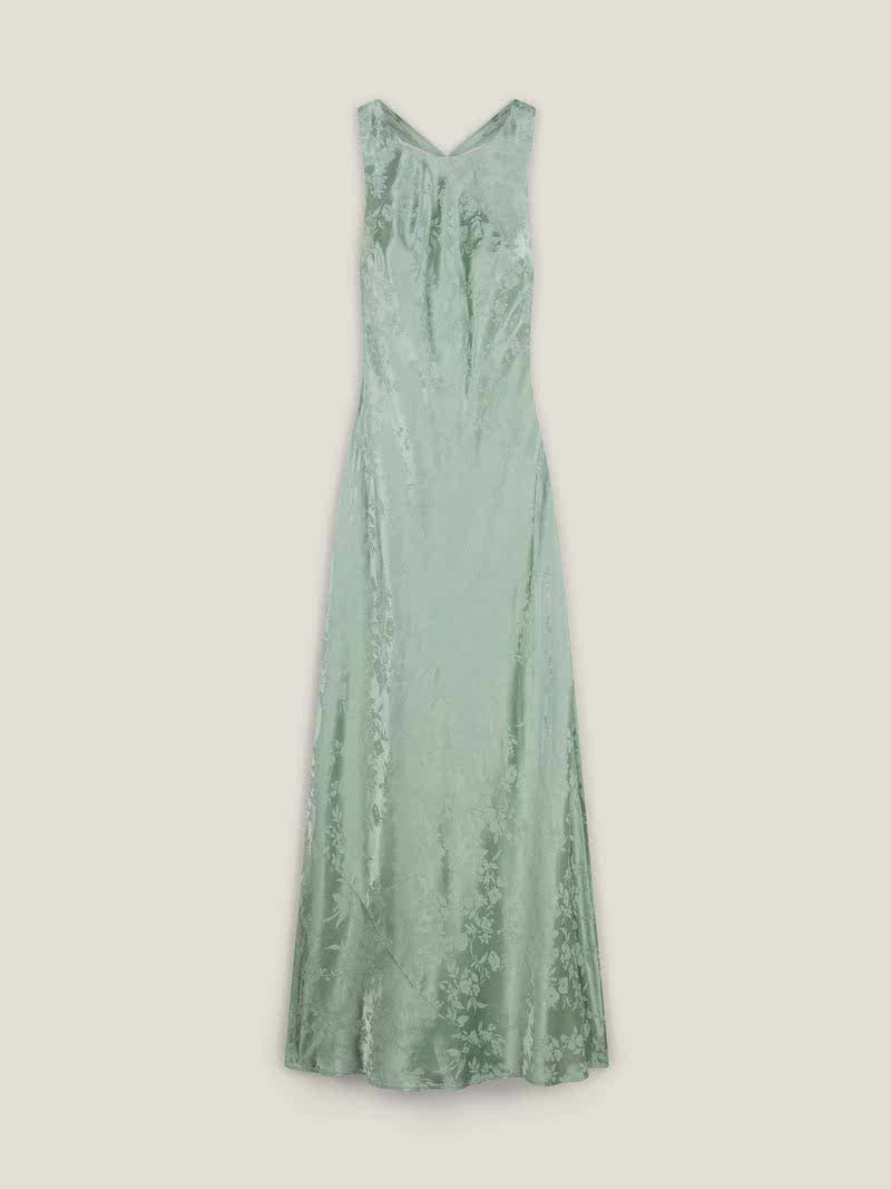 Jai Jacquard Dress in Sage