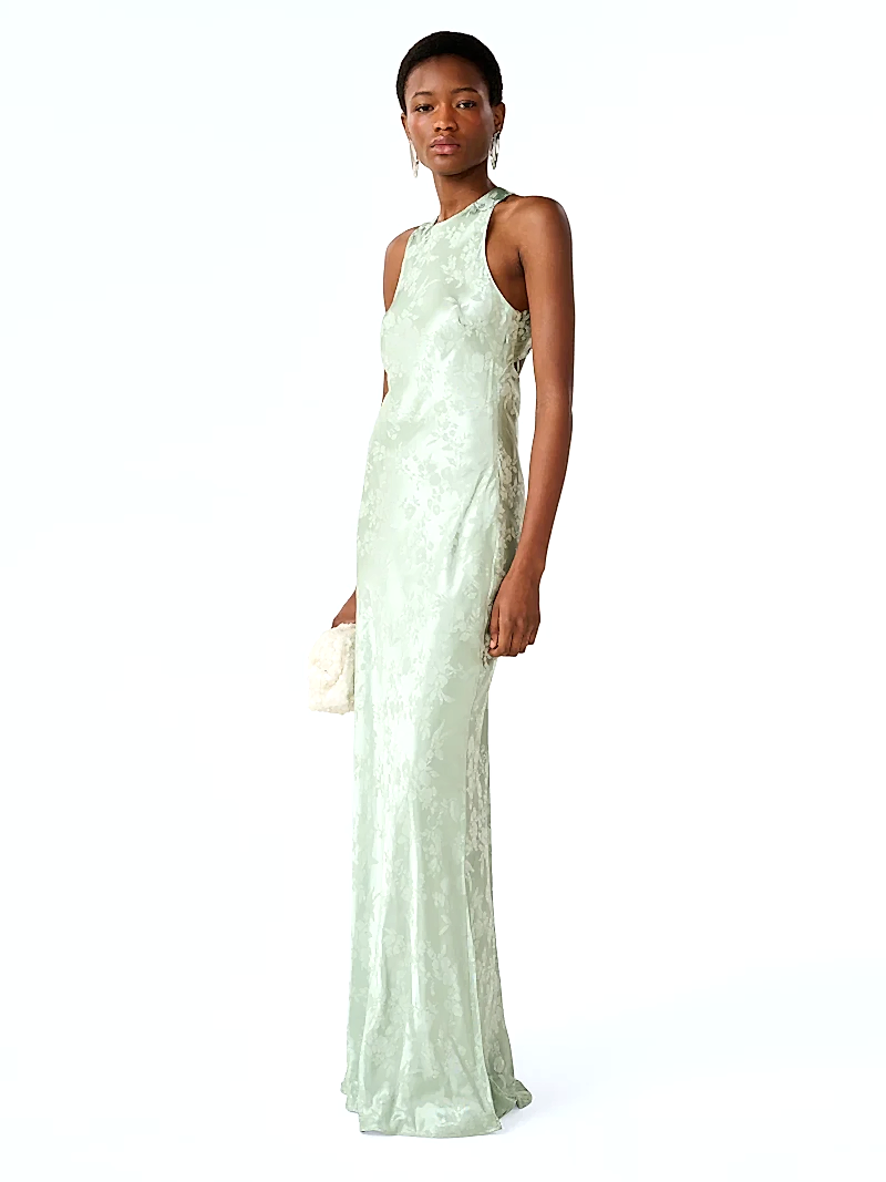 Jai Jacquard Dress in Sage