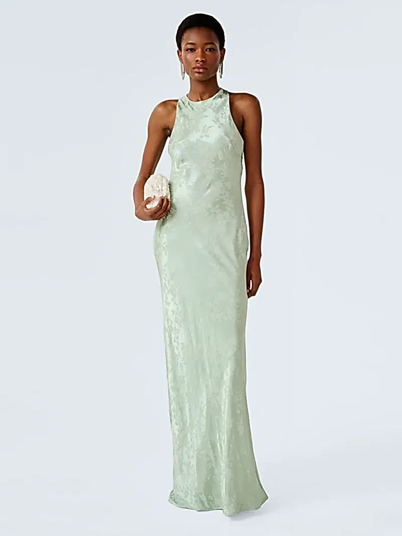 Jai Jacquard Dress in Sage
