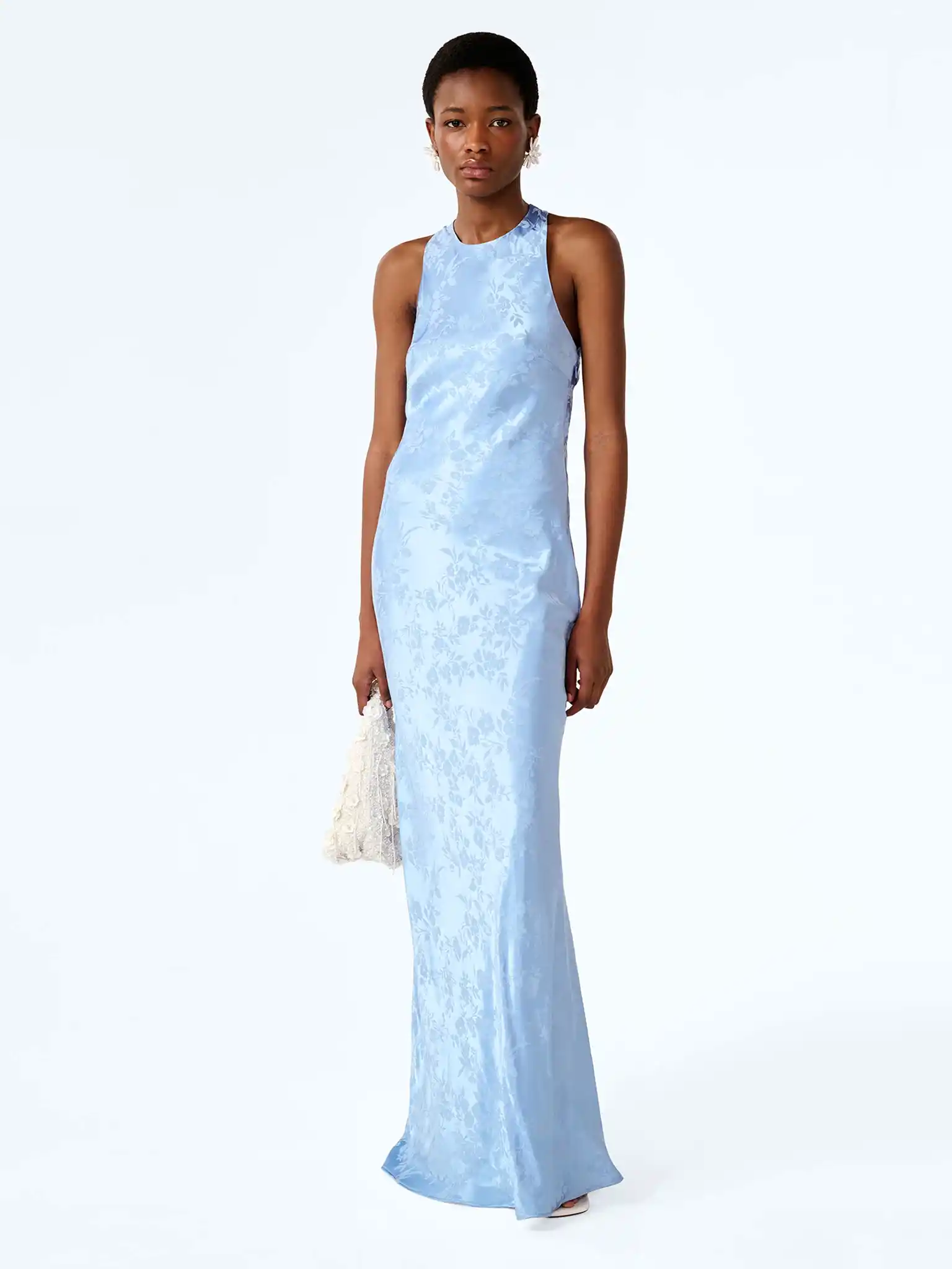 Jai Jacquard Dress in Vista Blue