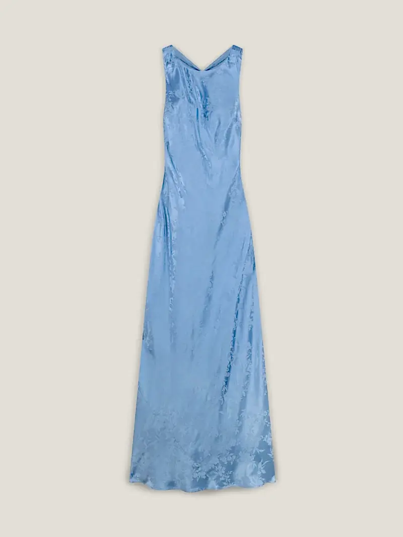 Jai Jacquard Dress in Vista Blue