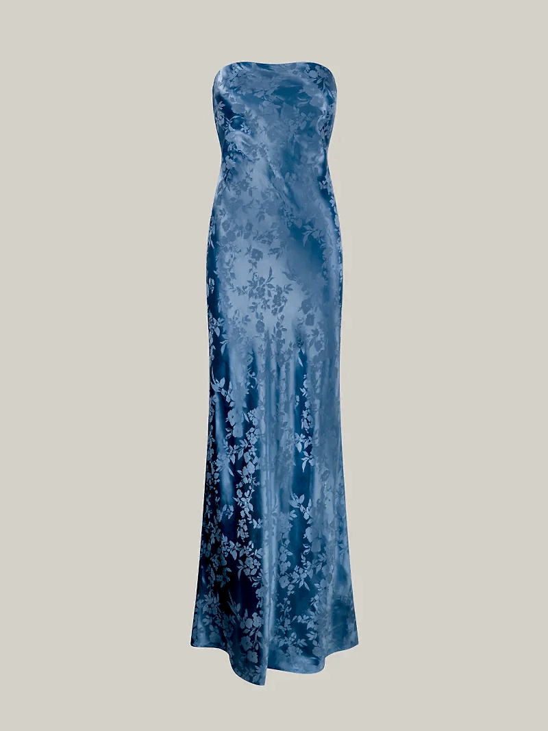 Amdra Jacquard Dress in Vista Blue