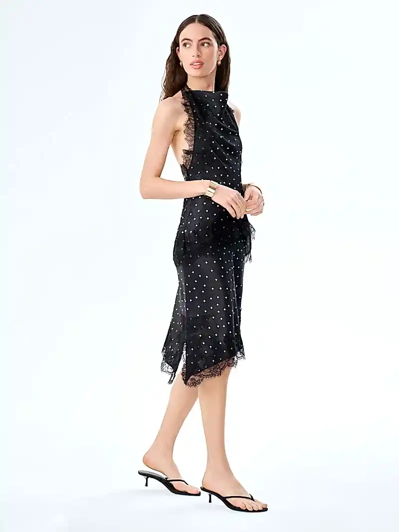 Jayne Top in Black Polka Dot