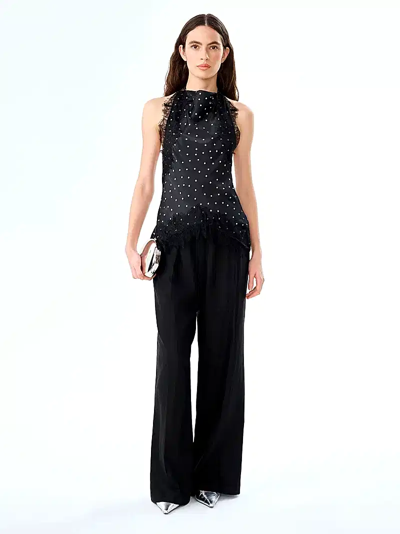 Jayne Top in Black Polka Dot