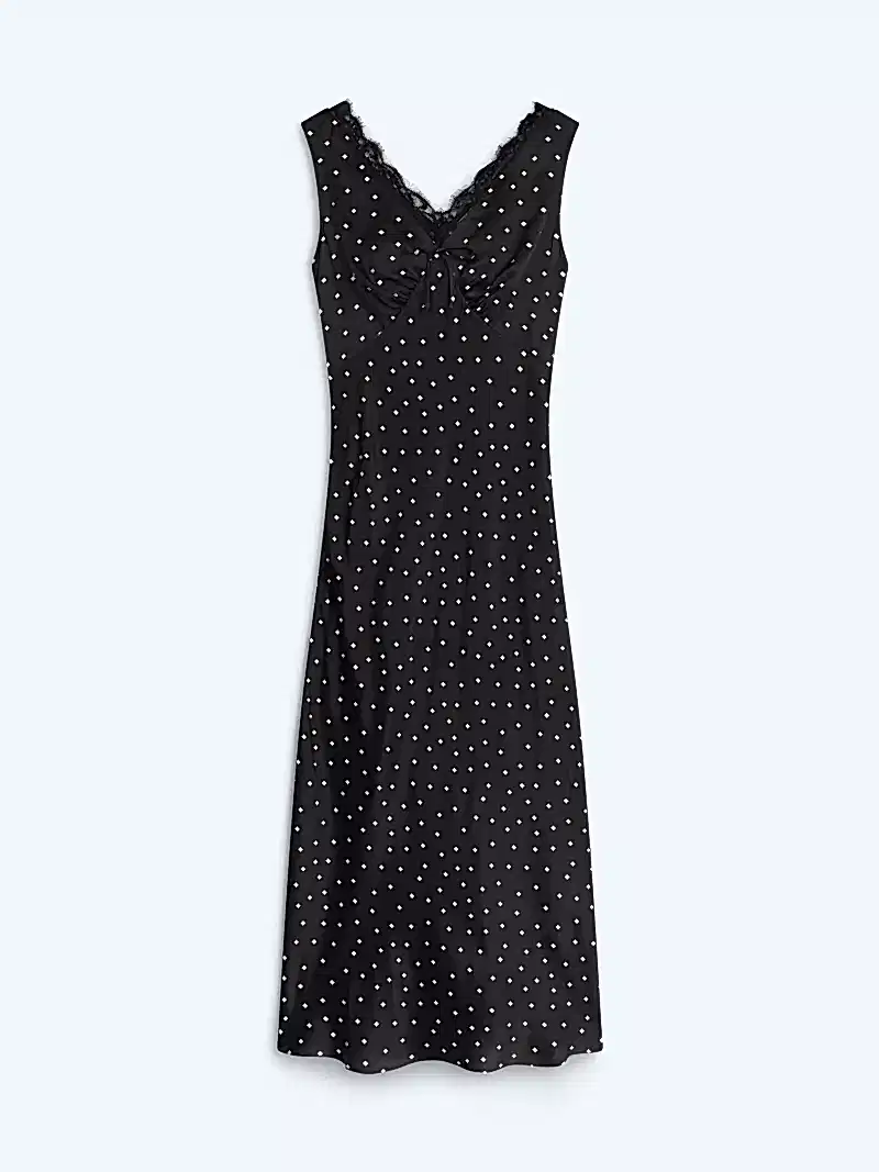 Jennifer Dress in Black Polka Dot