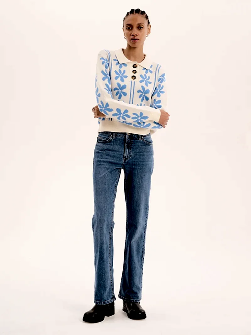 Loren Jumper in Blue and Cream