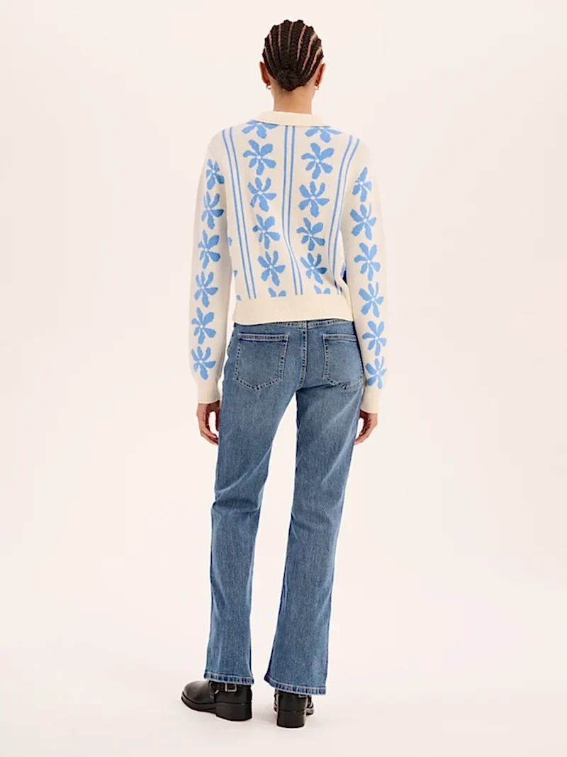 Loren Jumper in Blue and Cream